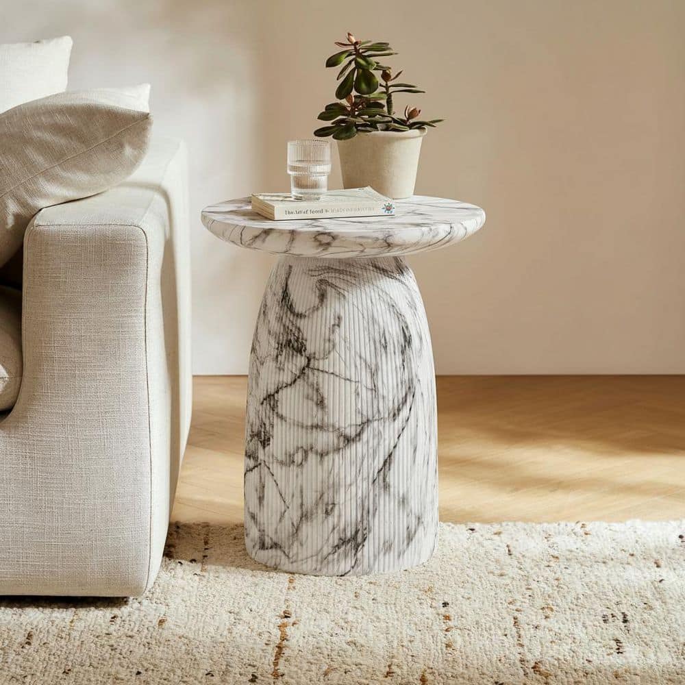CHRISTOPHER KNIGHT HOME Quenby Modern Marble Effect Magnesium