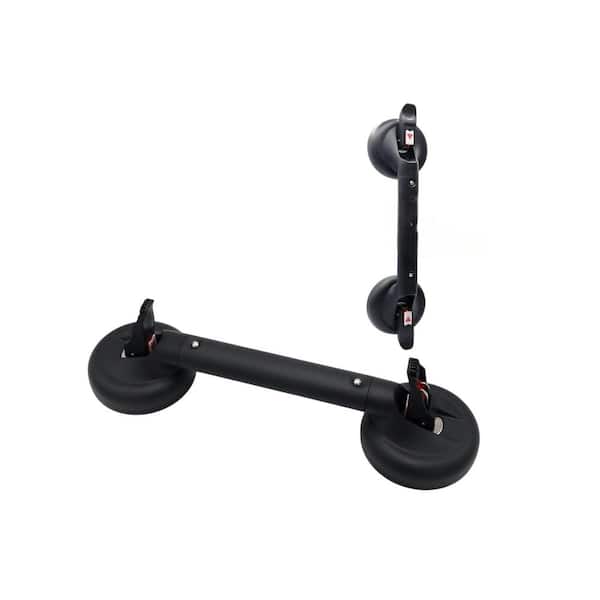 17 in. L Suction Grab Bar for Shower Heavy Duty Non-Slip Bathroom Handle w/ Strong Suction for Elderly & Disabled Black