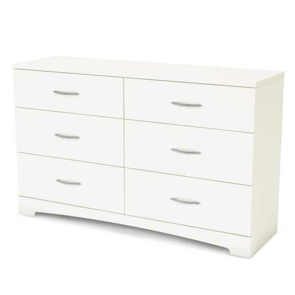 South Shore Step One 6-Drawer Pure White Dresser