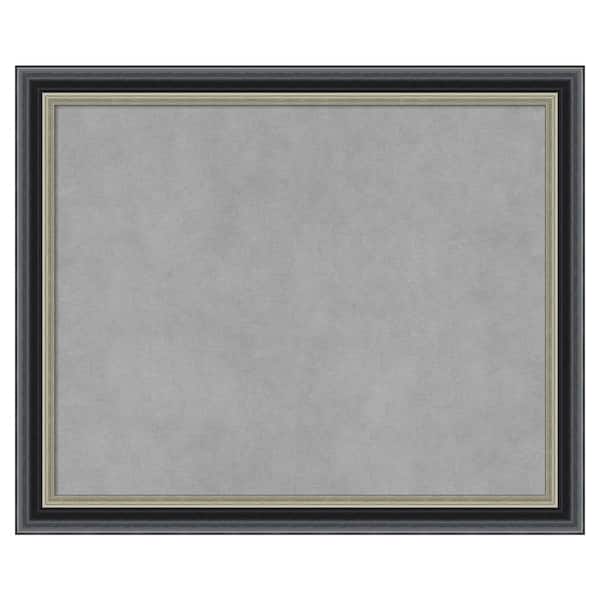 Amanti Art Theo Black Silver 23 in. x 19 in Framed Magnetic Board