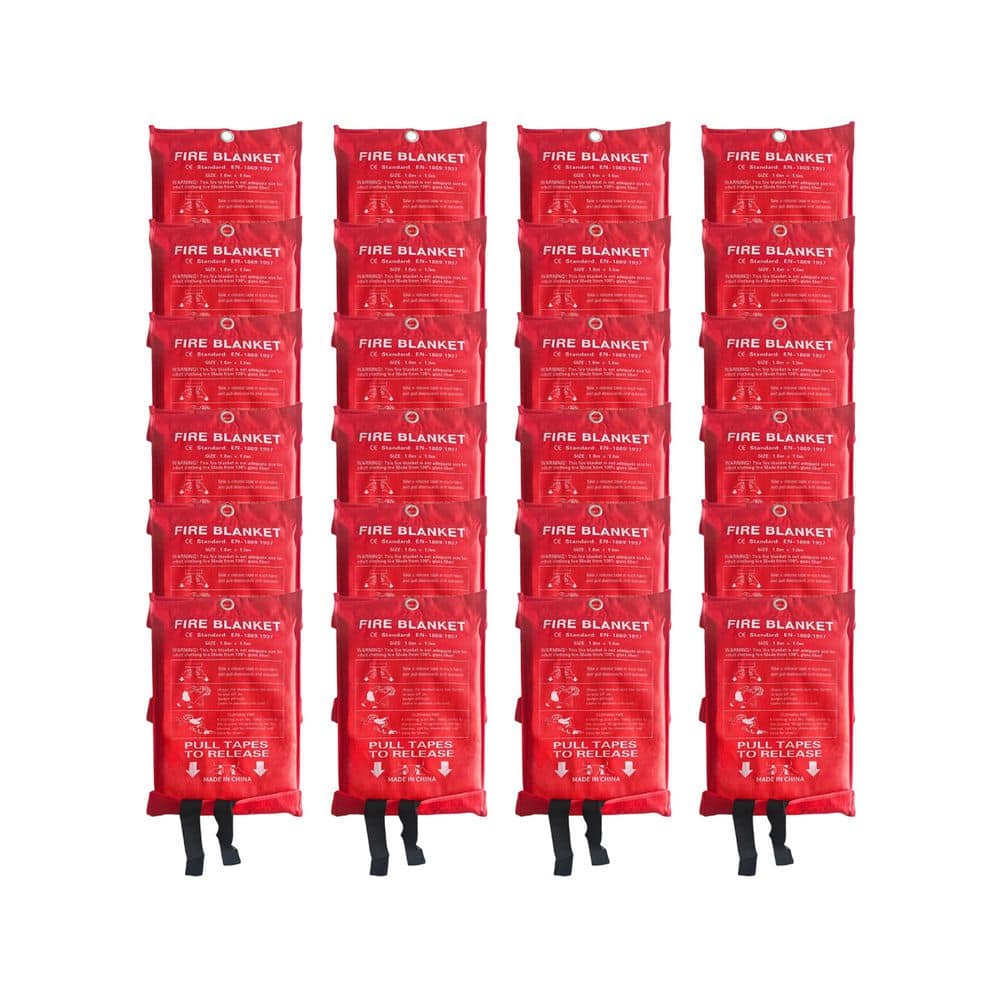 Fiberglass Emergency Fire Suppression Blanket Fire Blanket 39. 37x39. 37 in.es 1100℉ Heat Resistant 24 Pack price history on PriceWatchPro