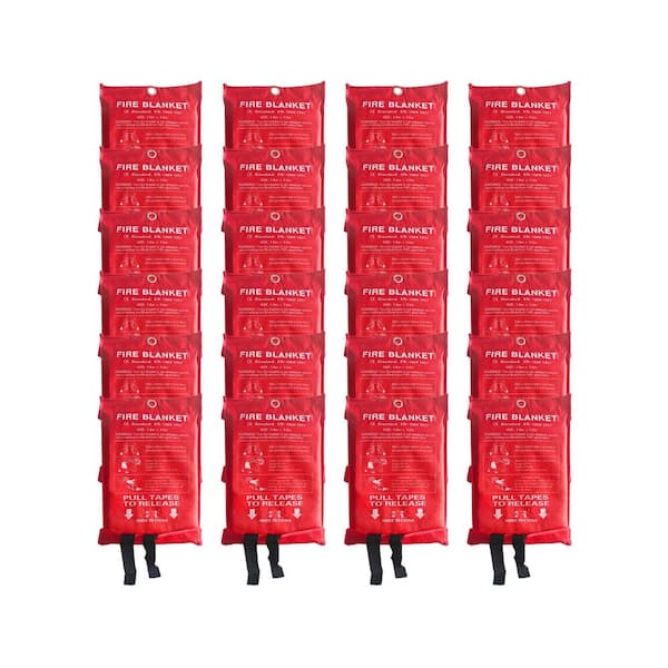Fiberglass Emergency Fire Suppression Blanket Fire Blanket 39. 37x39. 37 in.es 1100℉ Heat Resistant 24 Pack