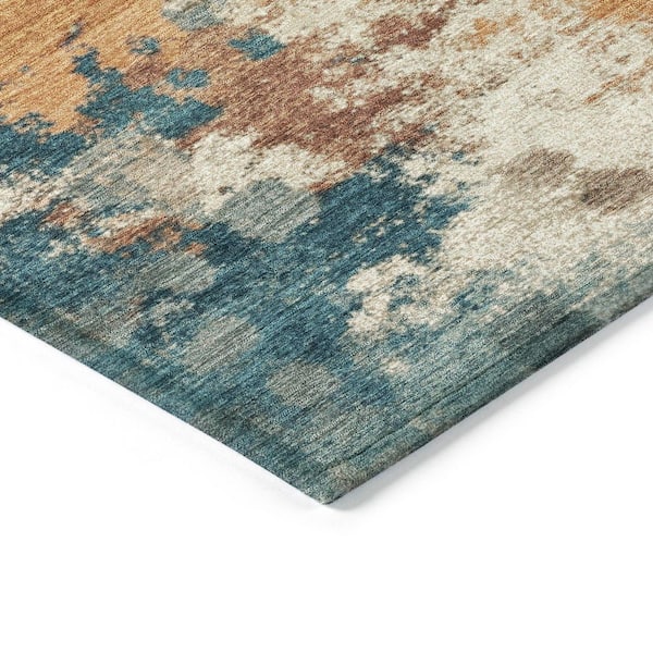 Chantille Machine Washable Indoor/Outdoor Abstract ACN2114 Teal 5 ft. x 7 ft. 6 in. Area Rug