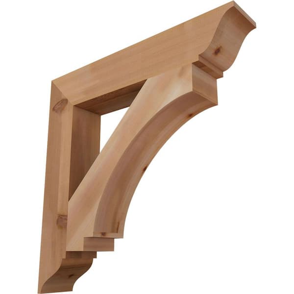 Ekena Millwork 5.5 in. x 34 in. x 34 in. Western Red Cedar Imperial Traditional Smooth Bracket