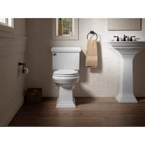 Memoirs 12 in. Rough In 2-Piece 1.28 GPF Single Flush Round Toilet in White Seat Included