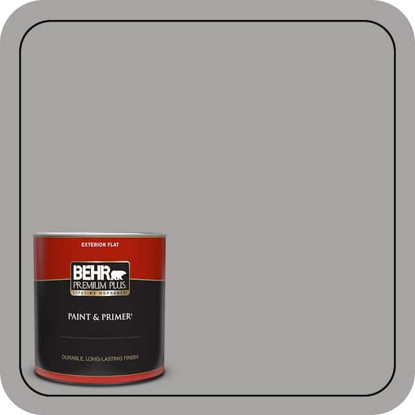 BEHR PREMIUM PLUS 1 qt. #PPU26-07 Smokey Wings Flat Exterior Paint & Primer