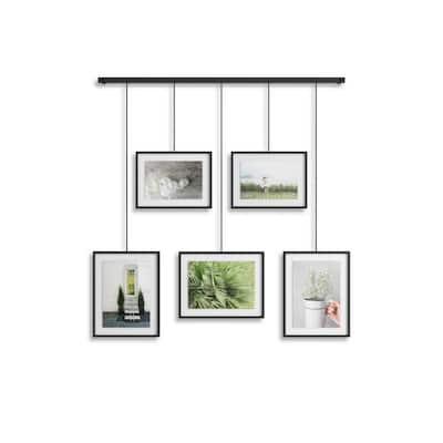 Lavish Home M021013 8.5 x 11 in. Picture Frame Set - Black Set of 6
