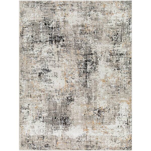 Livabliss Allegro Charcoal/Light Beige Abstract 9 ft. x 12 ft. Indoor ...