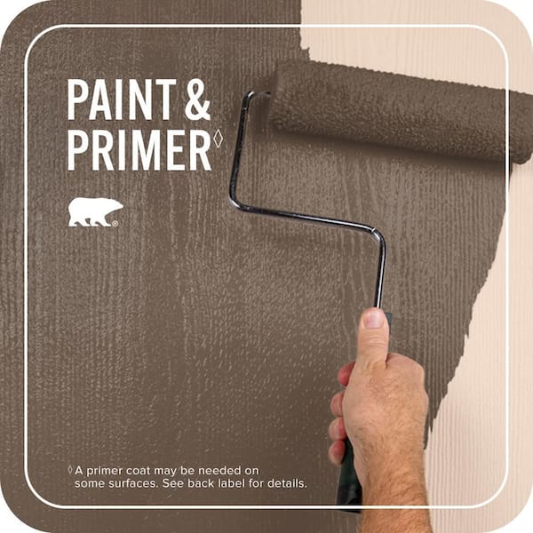 BEHR PREMIUM PLUS 1 qt. #N230-7 Rustic Tobacco Satin Enamel Exterior Paint  & Primer 934004