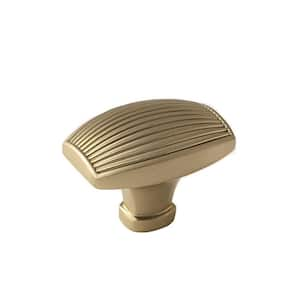 Sea Grass 1-3/4 in. (44 mm) Golden Champagne Square Cabinet Knob