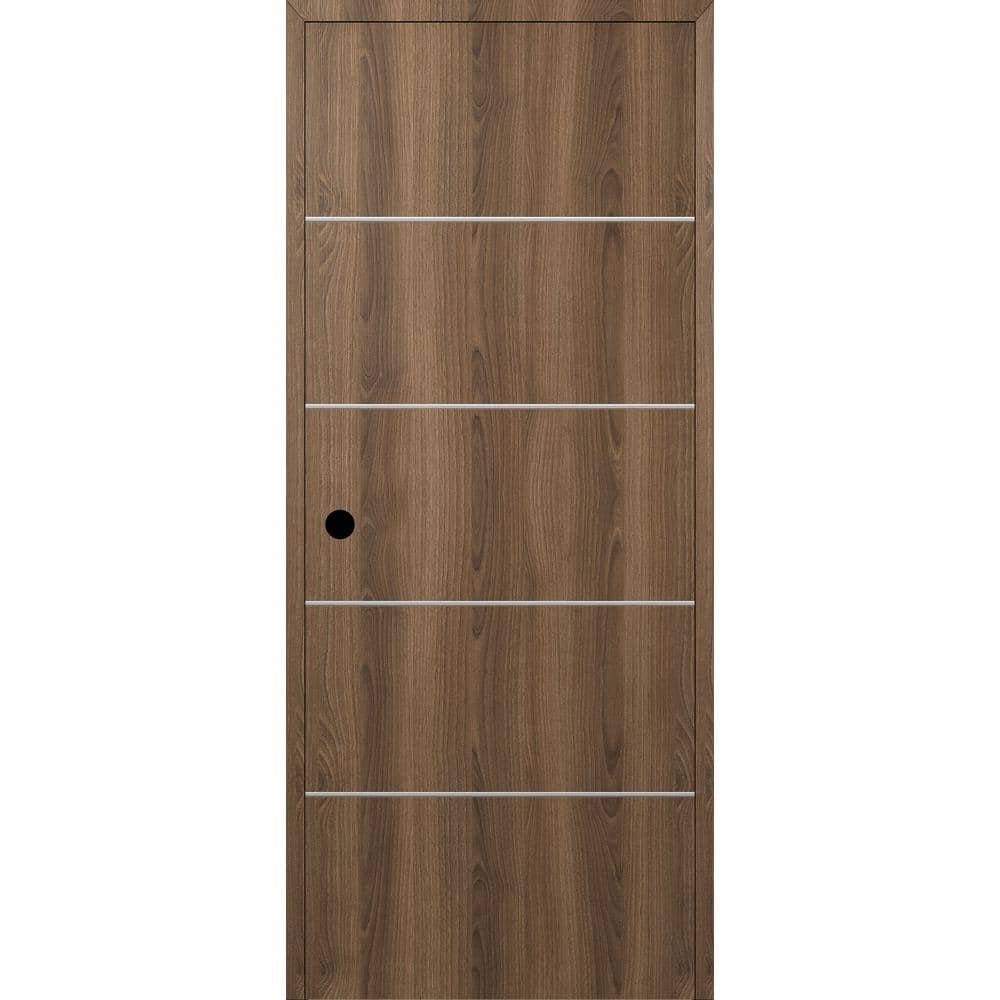 Optima 4H DIY-Friendly 24 in. x 80 in. Right-Hand Solid Core Pecan Nutwood Composite Single Prehung Interior Door price history on PriceWatchPro