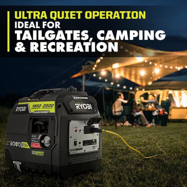 RYOBI 2500-Watt Recoil Start Gas Powered Inverter Generator with