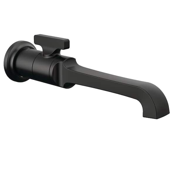 Delta Tetra 1-Handle Wall-Mount Bathroom Faucet Trim Kit in Matte Black (Valve Not Included)