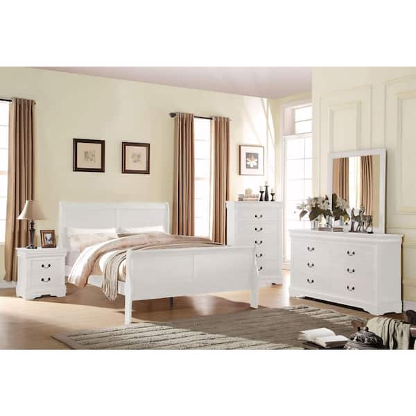 85 in. White Wood Frame Twin Panel Bed with Storage Designed for Stylish Panel Bed for Master Bedrooms