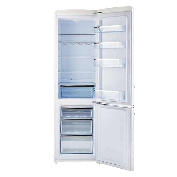 Unique Appliances - Classic Retro 22 in. 8.7 cu. ft. Counter Depth Bottom Freezer Refrigerator in Marshmallow White