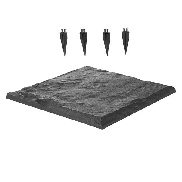 SKONYON Garden Stepping Stones 8-Pack 15.5 x 15.5 in Weather