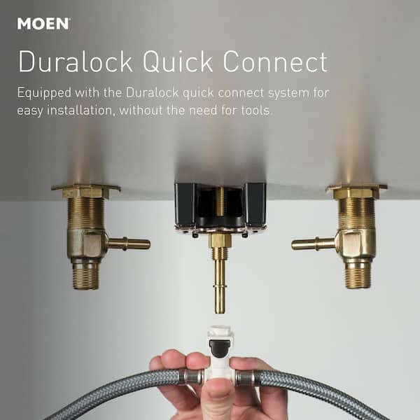 MOEN Genta 8 in. Widespread Double Handle Bathroom Faucet with