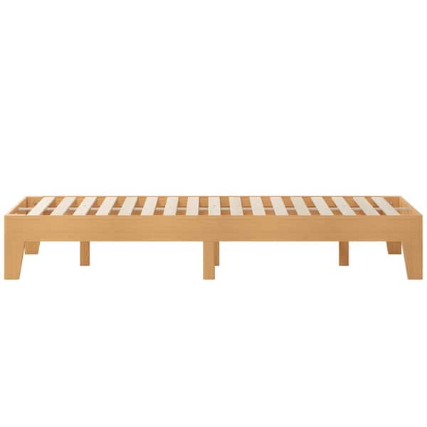 75.5 in. W Natural Wood Frame King Platform Bed