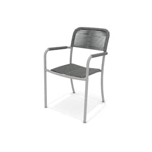 Havel Gray Stacking Aluminum Outdoor Dining Chair (4-Pack)