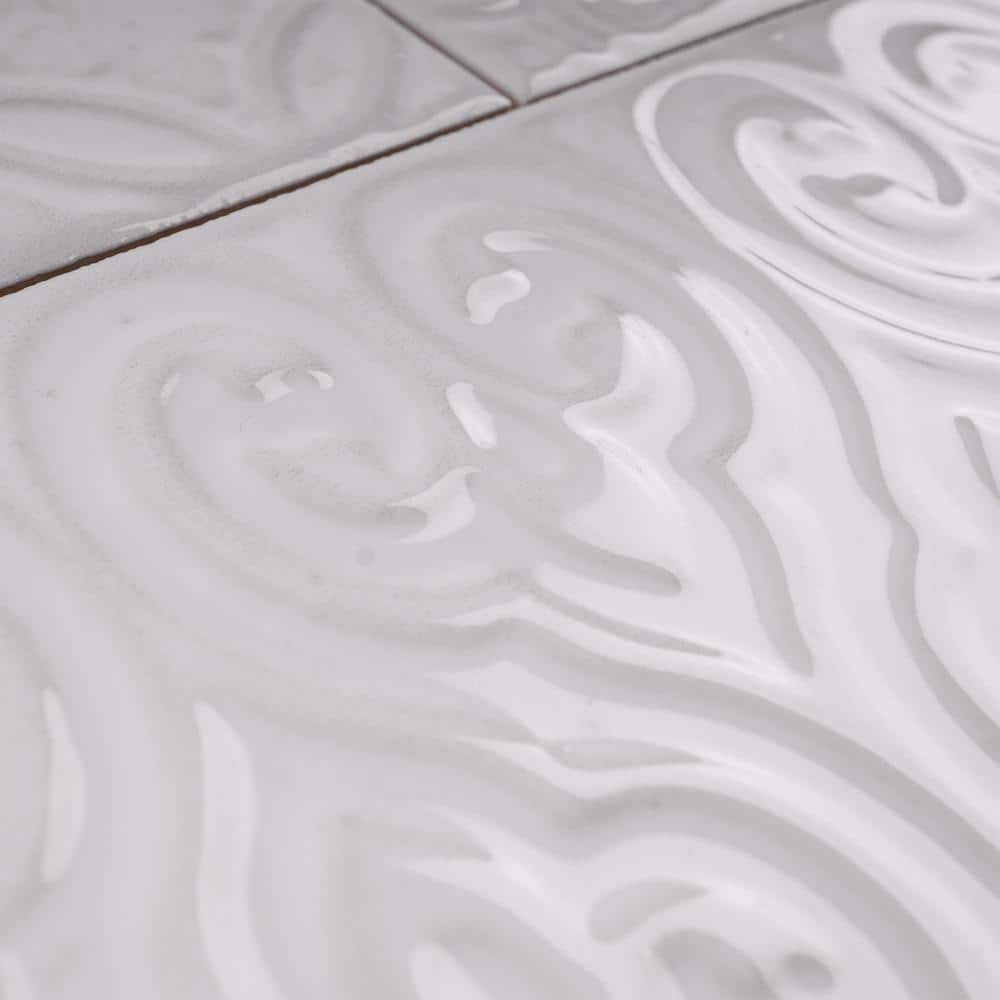 Blanco White Polished Ceramic Subway Wall Tile 5x10