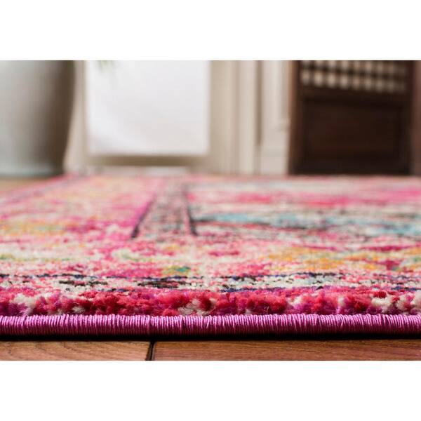 Safavieh Monaco Pink Multi 2 Ft X 4 Border Area Rug Mnc243d 24 The Home Depot Safavieh Monaco Pink Multi 2 Ft X 4, 24 Round Rug Pink