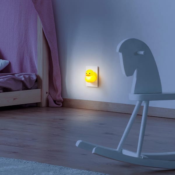 2.91 in. Plug-In Yellow Duck Automatic LED Night Light (1-Pack)