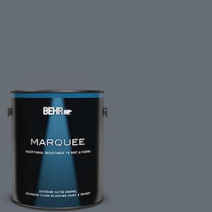 BEHR MARQUEE 1 gal. Home Decorators Collection #HDC-CL-28 Nocturne Blue  Satin Enamel Exterior Paint & Primer 945301 - The Home Depot