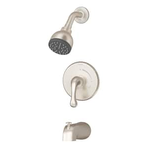 Unity Single Handle 1-Spray Tub and Shower Faucet Trim in Satin Nickel - 1.5 GPM (Valve not Included)
