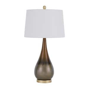 30 in. Height Taupe Metal Table Lamp