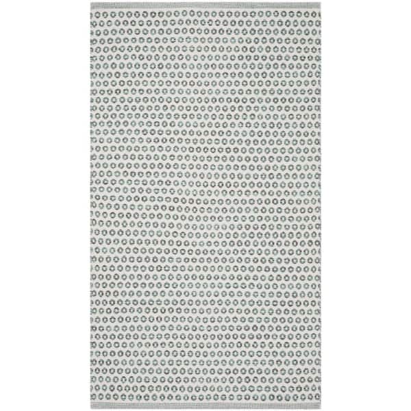 SAFAVIEH Montauk Slate/Ivory Doormat 3 ft. x 5 ft. Area Rug