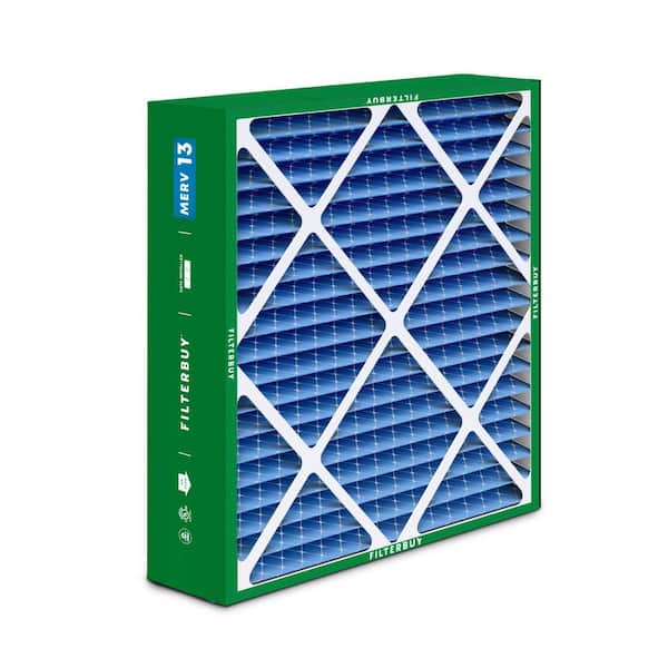 Filterbuy 20x20x5 MERV 13 Air Filter – 3-Pack, Actual Size 20.25x20.75x5.25, Electrostatically Charged, Dual Wire Backing, For Amana, Goodman, York, And More