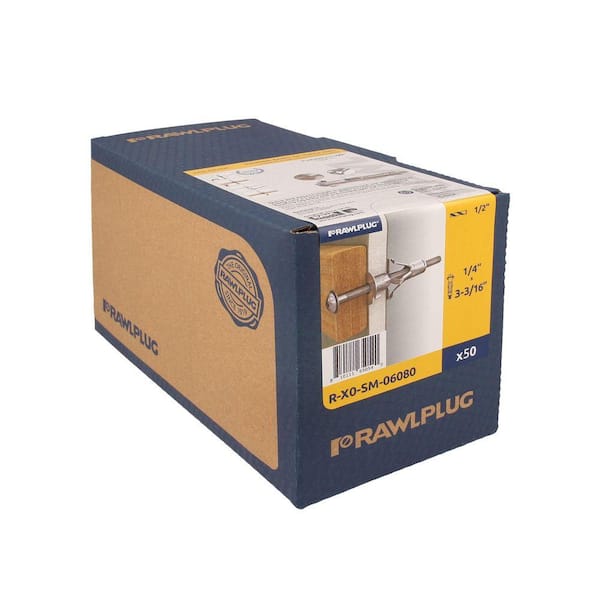 RAWLANCHOR # 14 x 3-1/8" Zinc-Plated Phillips Hollow Drywall Screws Anchor 1 20 lb (50-Pack)