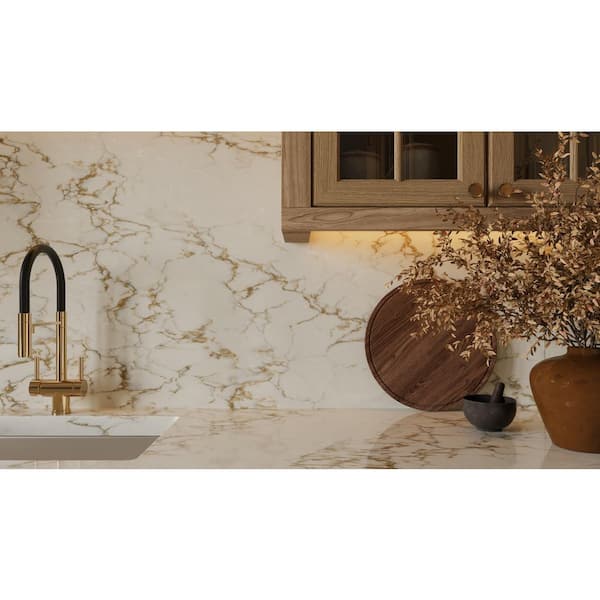 VIATERA 4 in. x 4 in. Quartz Countertop Sample in Grand Mesa LX