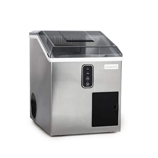 IGLOO 44 lb. Portable Ice Maker and Dispensing Ice Shaver in Stainless Steel