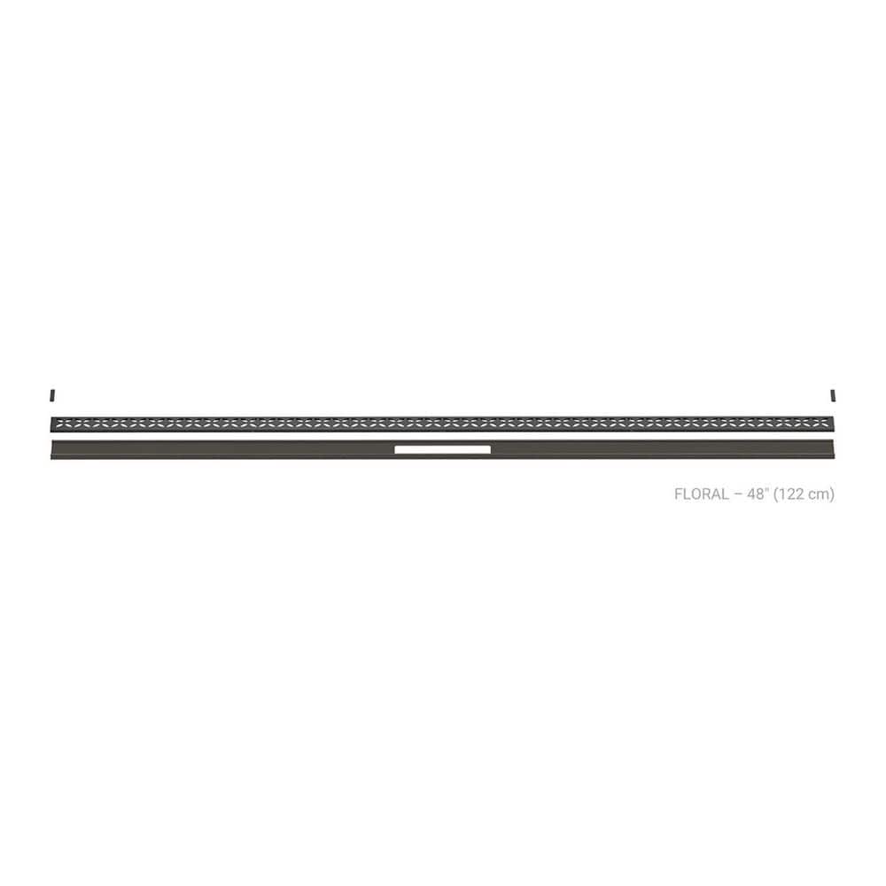 Kerdi-Line-Vario Dark Anthracite 48 in. Floral Grate and Channel Floor Installation Kit for Accessory price history on PriceWatchPro