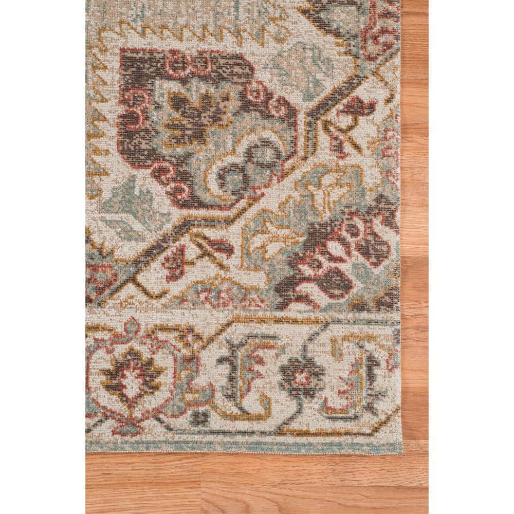 Eternal Beige Medallion 7'6" Round Area Rug for Easy Care