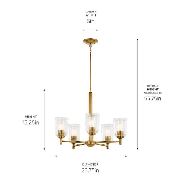 Kichler Shailene 5-Light Gold Traditional Chandelier