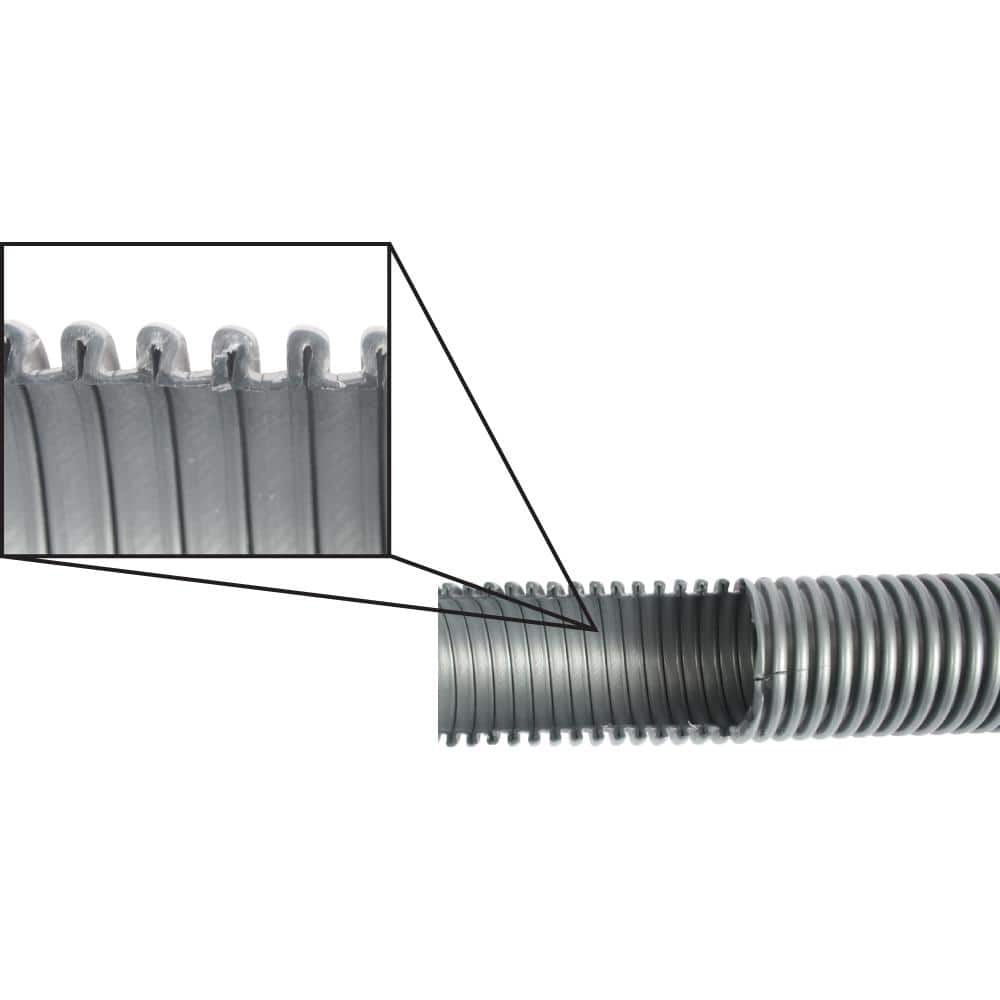 30 Ft. Gray Flexible Vacuum Hose with Multi-Brand Adapters