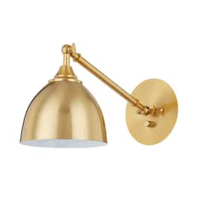 Frolynn One Light Sconce Aged Brass Finish  Metal Shade