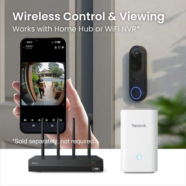 REOLINK D340B Smart Video Doorbell 2K 4MP Battery Operated