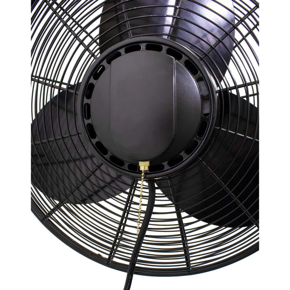 Air King 20-Inch Black Steel Wall Mounted Fan