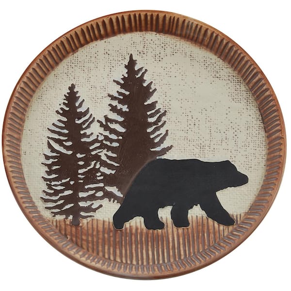 Park Designs Wilderness Trail Bear Tan Salad Plate (Set of 4)