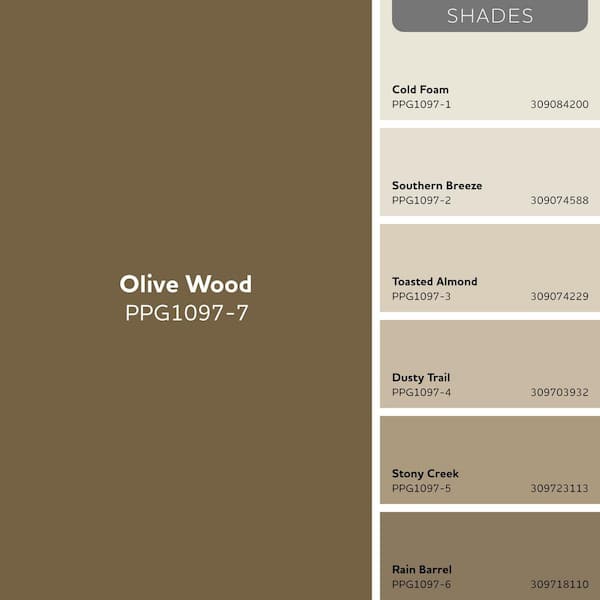 Glidden Premium 1 gal. PPG1097-7 Olive Wood Semi-Gloss Exterior