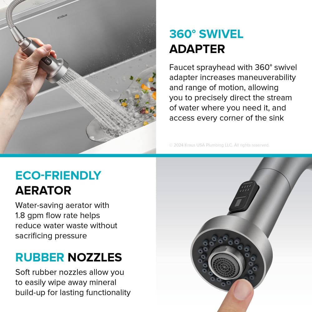 Stainless Steel Touchless Kitchen Faucet with Pull-out Spray