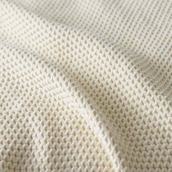 Legends Hotel Garter Stitch Birch Cotton Full/Queen Blanket