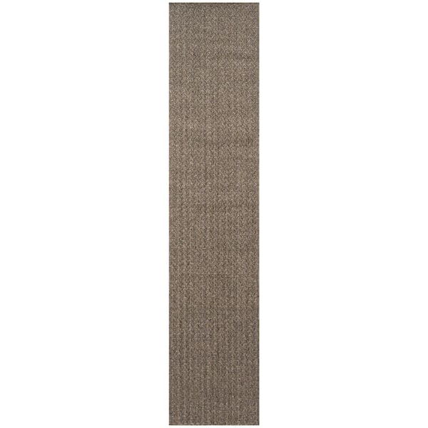 Nourison Tulum Brown 2 ft. x 8 ft. All-Over Design Contemporary Runner Area Rug