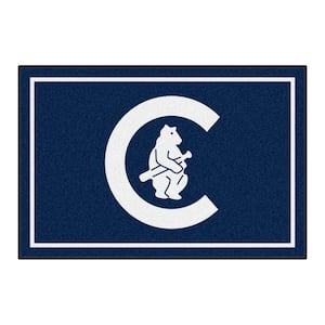 Chicago Cubs Navy 4 ft. x 6 ft. Plush Area Rug