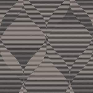 Anthracite 3D Geometric Swirl Print Non-Woven Paper Paste the Wall Textured Wallpaper 57sqft