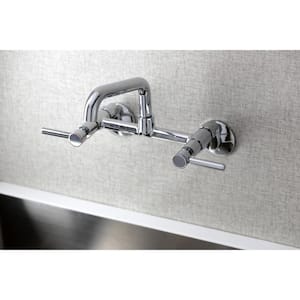 Concord 2-Handle Wall-Mount Kitchen Faucet in Polished Chrome