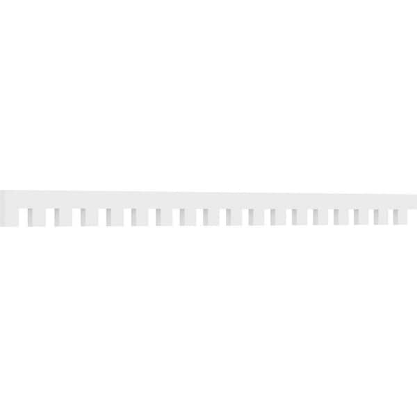 Ekena Millwork 1 in. D x 5 in. W x 90 in. L Primed Polyurethane Panel Moulding